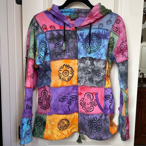 Kathmandu Tops Euc Kathmamdu Imports Zip Up Hoodie Poshmark